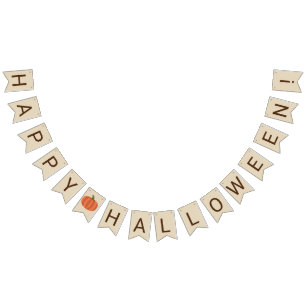 Bannière À Fanions Joli Halloween Citrouille