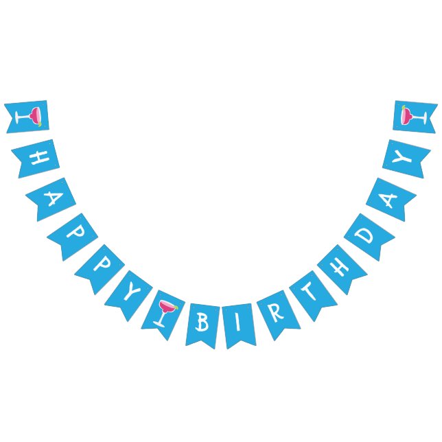 Bannière À Fanions Joyeux anniversaire, Margaritas (Tout)
