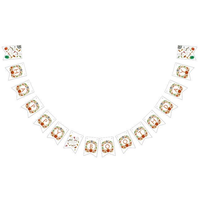 Bannière À Fanions Joyeux Fantômes Anniversaire (Tout)