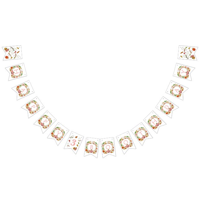 Bannière À Fanions Joyeux Fantômes Boothday Pink Anniversaire (Tout)