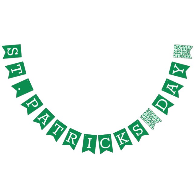 Bannière À Fanions Joyeux Jour de la Saint Patrick Shamrock vert (Tout)
