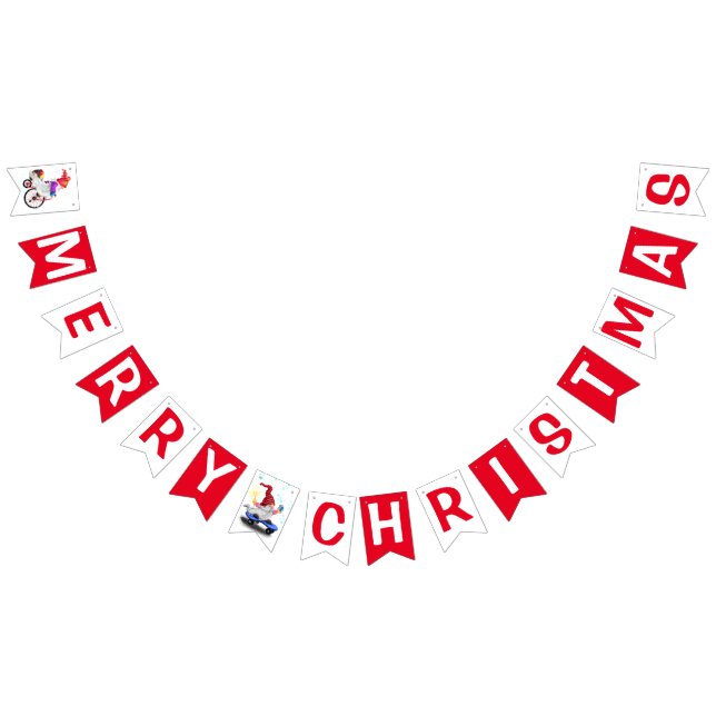 Bannière À Fanions Joyeux Noël Gnome Joyeux pavés de Noël (Tout)