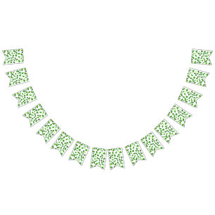 Bannière À Fanions Kelly green "Shamrocks en train de tomber"