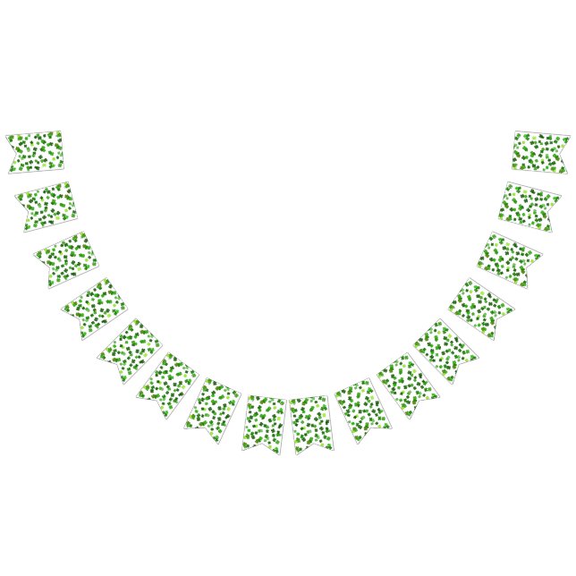 Bannière À Fanions Kelly green "Shamrocks en train de tomber" (Tout)