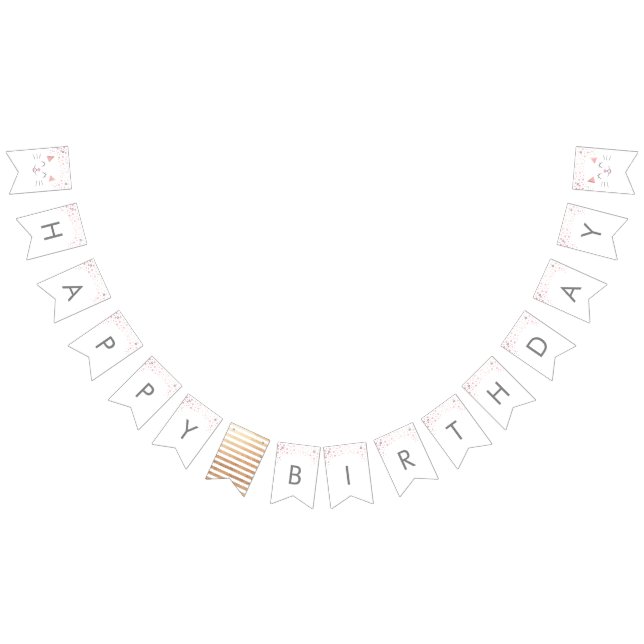 Bannière À Fanions Kitty Chat Joyeux anniversaire (Tout)