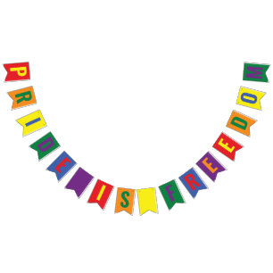 Bannière À Fanions La fierté LGBTQ est la liberté arc-en-ciel