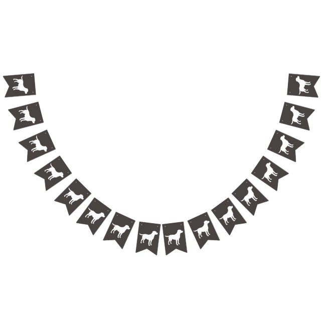 Bannière À Fanions Labrador Baby shower de chien Laboratoire gris Neu (Tout)