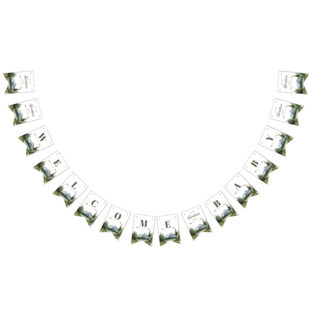 Bannière À Fanions Laisser l'aventure commencer Forêt Baby shower rus (Tout)