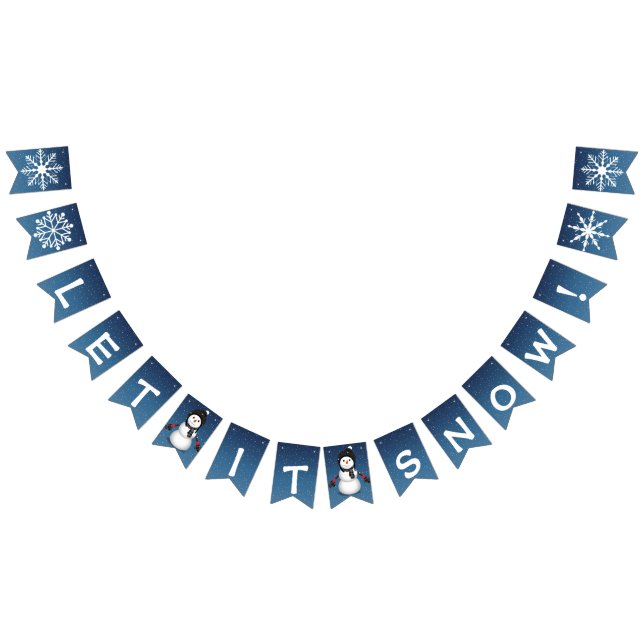 Bannière À Fanions Laisser neiger (Tout)