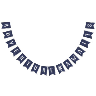 Bannière À Fanions L'aventure attend la bannière, avions