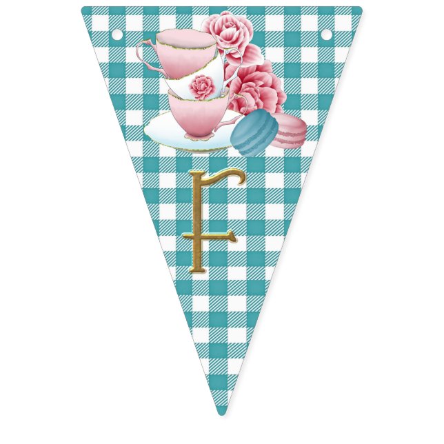 Bannière À Fanions Le "Time for Tea" Bunting. (huitième drapeau)