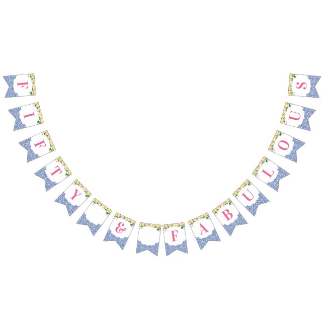 Bannière À Fanions Lemons Positano 50 & Fabulous 50th Birthday Party (Tout)