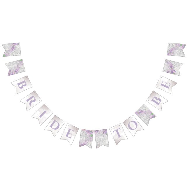 Bannière À Fanions Lilac Loveliness Fête des mariées (Tout)