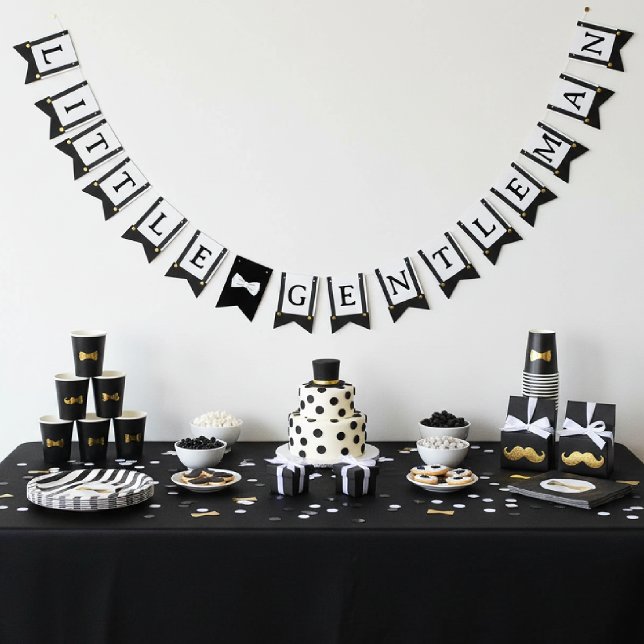 Bannière À Fanions Little Gentleman Suspenders Boy Birthday (Little Gentleman Suspenders Boy Birthday Bunting Flags
)