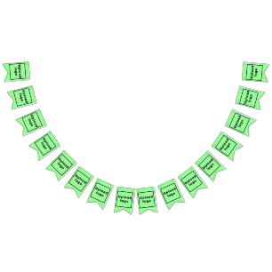 Bannière À Fanions Logo de l'entreprise sur l'argent vert clair