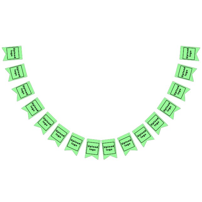 Bannière À Fanions Logo de l'entreprise sur l'argent vert clair (Tout)