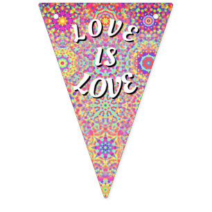 Bannière À Fanions Love Is Love Fierté