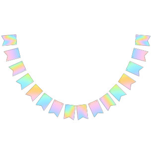 Bannière À Fanions Magnificent Pastel Rainbow Wedding