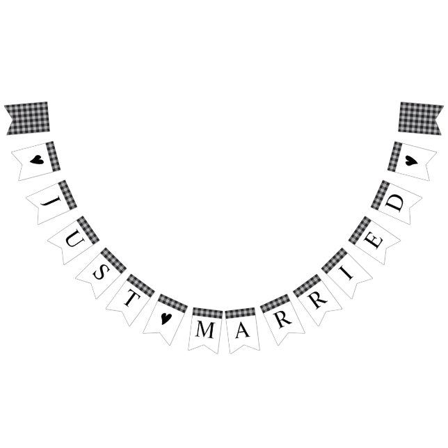 Bannière À Fanions Mariage blanc noir blanc blanc blanc classique Buf (Tout)