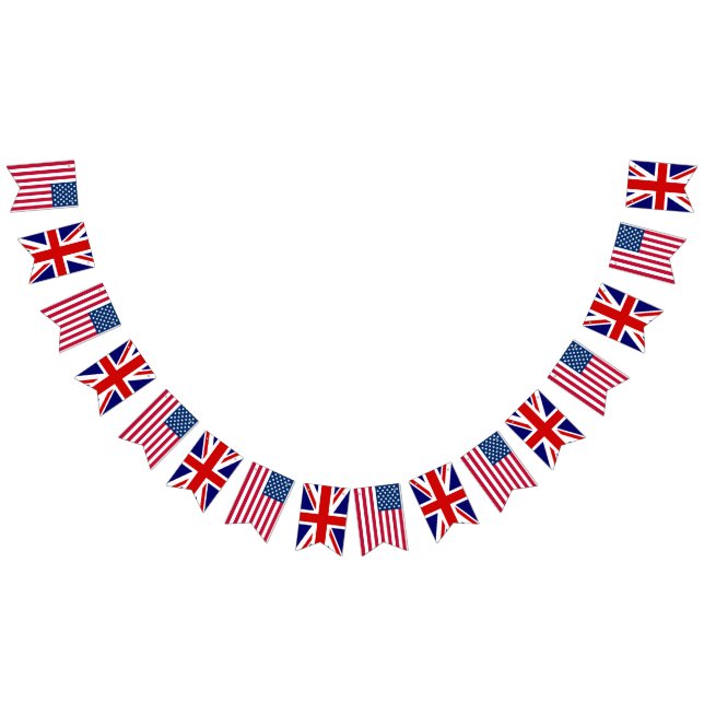 Bannière À Fanions Mariage britannique américain (Tout)