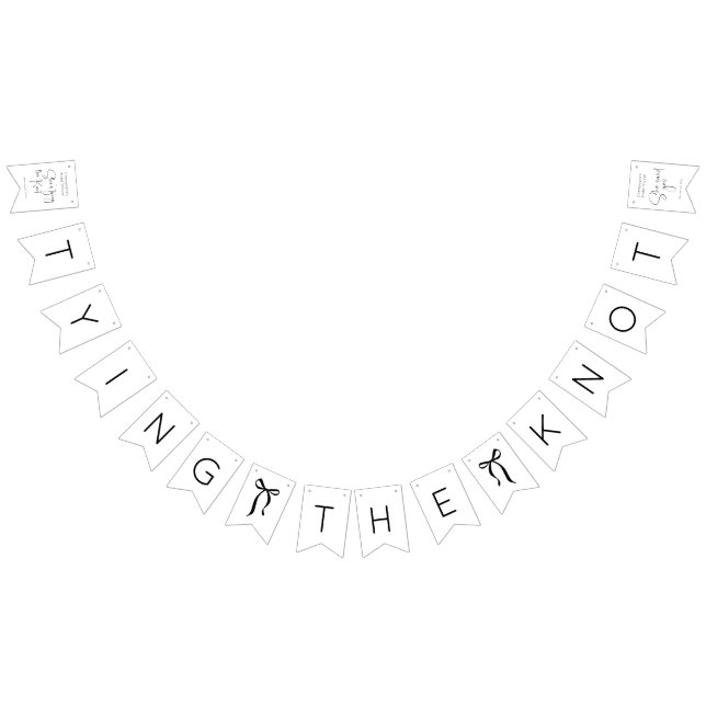 Bannière À Fanions Mariage Moderne Script Shower (Tout)