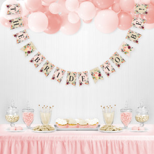 Bannière À Fanions Mariée pour être Rustique rose automne Fête des ma