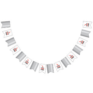 Bannière À Fanions Médaille d'argent réaliste 3D personnalisable et m