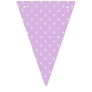 Bannière À Fanions Micro pois blanc - Lilas doux