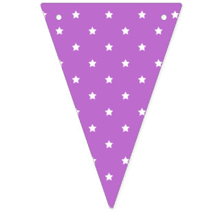 Bannière À Fanions Micro Stars White - Orchid Purple
