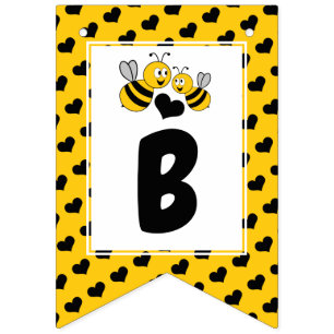 Bannière À Fanions Miel Bee, Baby shower