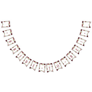 Bannière À Fanions Mistletoe Manor - Mariée d'hiver en Fête des marié