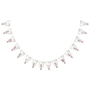 Bannière À Fanions Mistletoe Manor Winter Chic Love is Sweet Mariage