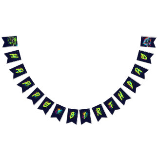 Bannière À Fanions Monster Truck Shark Birthday