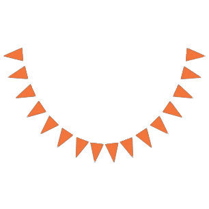 Bannière À Fanions Motif arrière - plan orangé et pêche