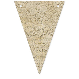 Bannière À Fanions Motif floral de vieille dentelle de crochet + vos
