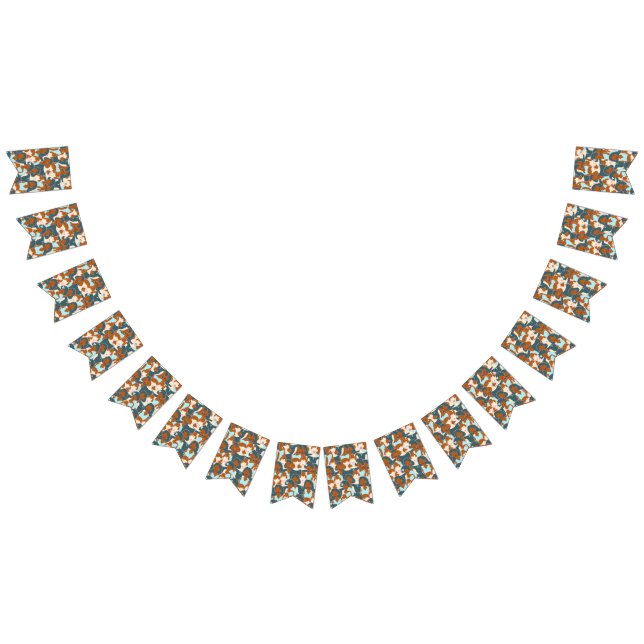 Bannière À Fanions Motif sans couture avec filles noires et blanches (Tout)