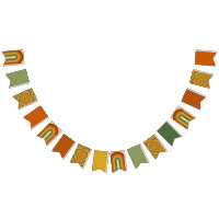 Muted Retro Seventies Super Rainbow Heart