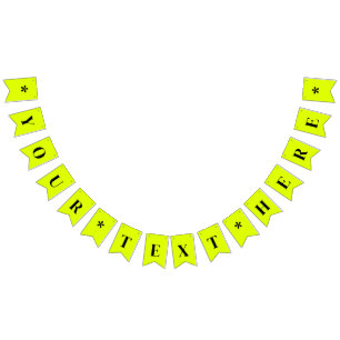 Bannière À Fanions Neon Chartreuse couleur solide   Personnalisé