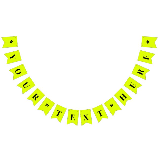 Bannière À Fanions Neon Chartreuse couleur solide | Personnalisé (Tout)