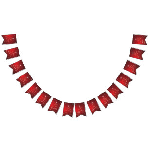 Bannière À Fanions noël des sapins rouges