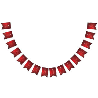 Bannière À Fanions noël des sapins rouges