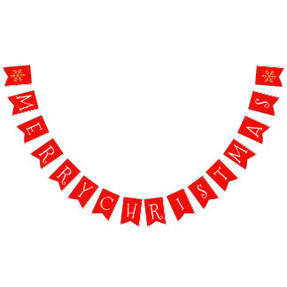 Bannière À Fanions Noël rouge et or