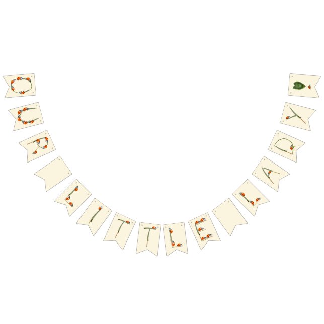 Bannière À Fanions Notre petite coccinelle tourne un - premier annive (Tout)