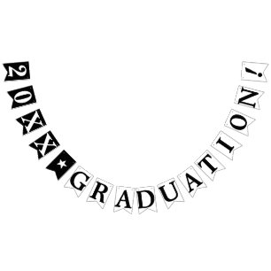 BANNIÈRE À FANIONS OBTENTION DU DIPLÔME PERSONNALISÉE D'ANNÉE