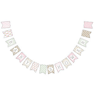 Bannière À Fanions Oiseaux baby showers