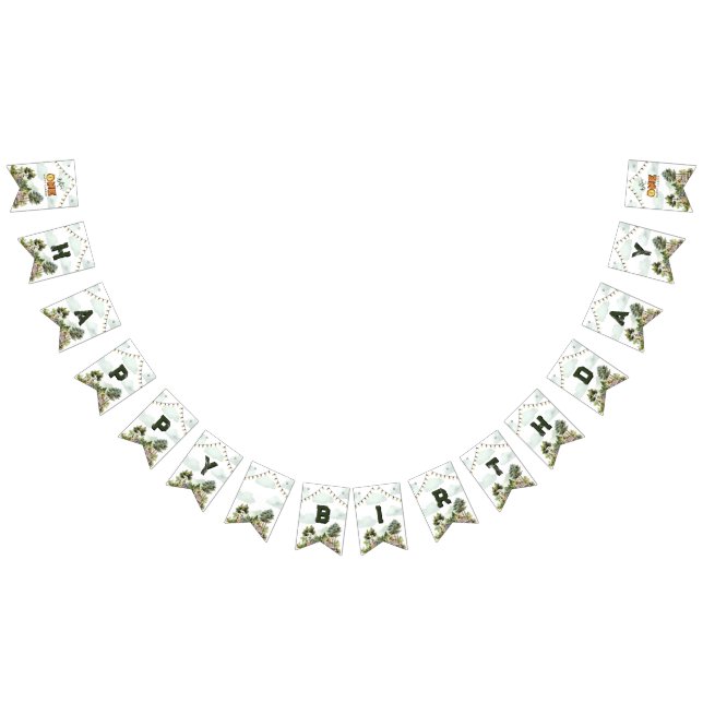 Bannière À Fanions One Happy Camper First Birthday  (Tout)