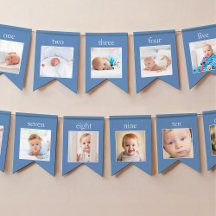 One Tough Cookie 1st Bday 12 Month Photo Banner