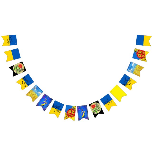 Bannière À Fanions PAIX ukrainienne (Tout)