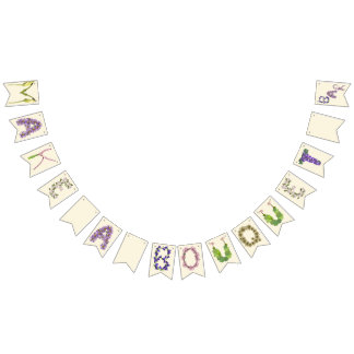 Bannière À Fanions Panneau de la station de fleurs du bar à fleurs du