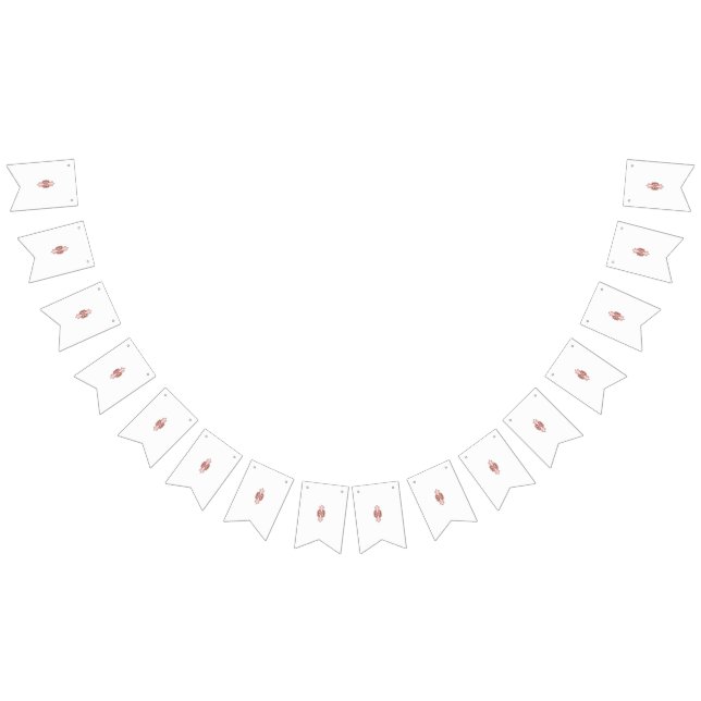 Bannière À Fanions papier peint design d'intérieur fleurs rouges, dos (Tout)